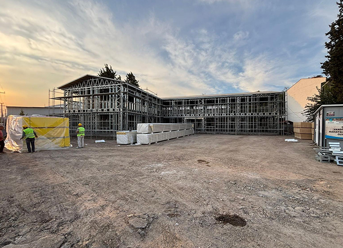 Baski Prefabrik Ek Hizmet Binası Projesi